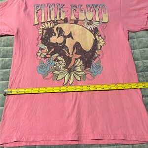 Pink Floyd  T-Shirt - Pink with Floral Graphic